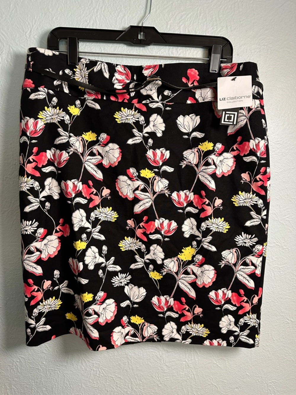 Liz Claiborne Black Floral Skirt